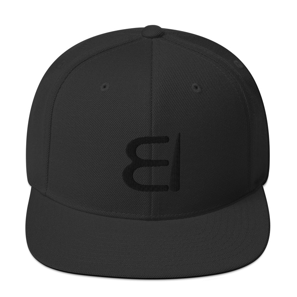 One Flesh Snapback Hat Black