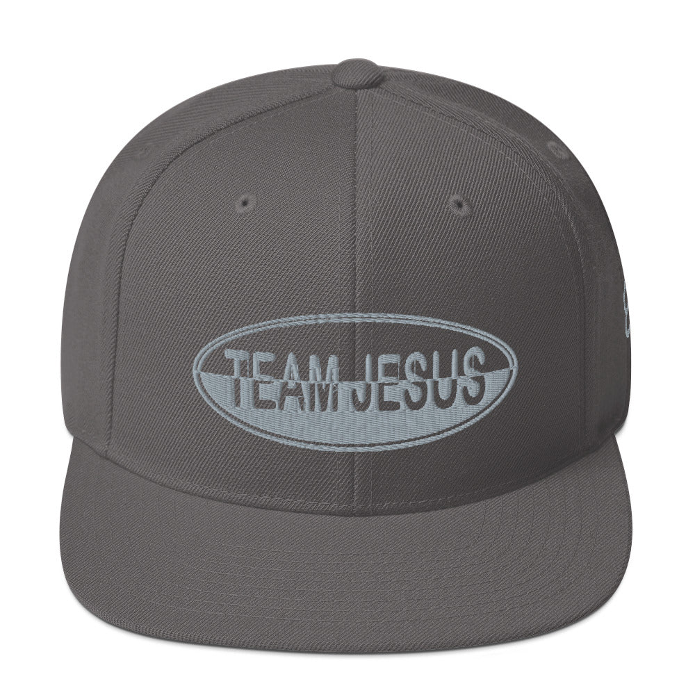 One Flesh Team Jesus Snapback Hat Gray