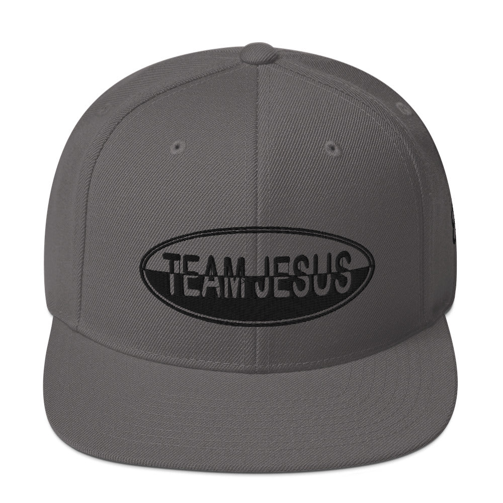 One Flesh Team Jesus Snapback Hat Black