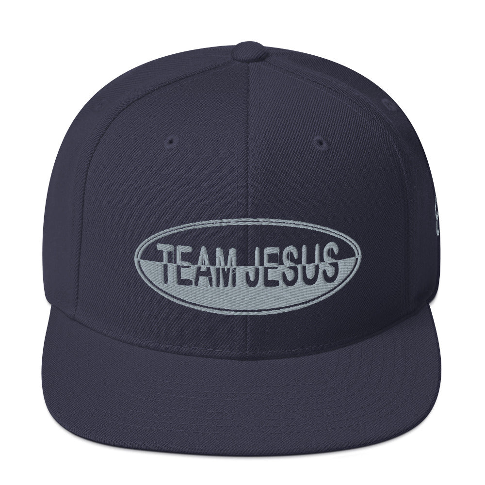 One Flesh Team Jesus Snapback Hat Gray