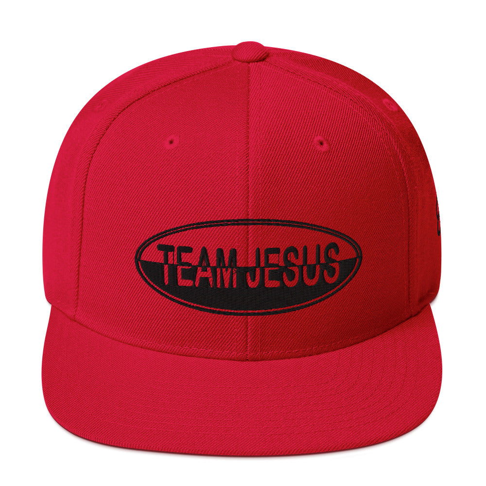 One Flesh Team Jesus Snapback Hat Black