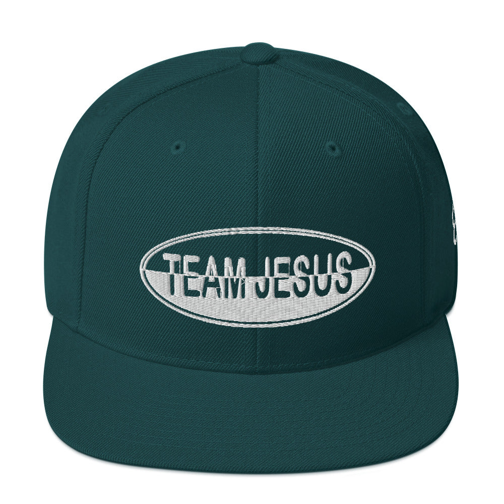 One Flesh Team Jesus Snapback Hat White