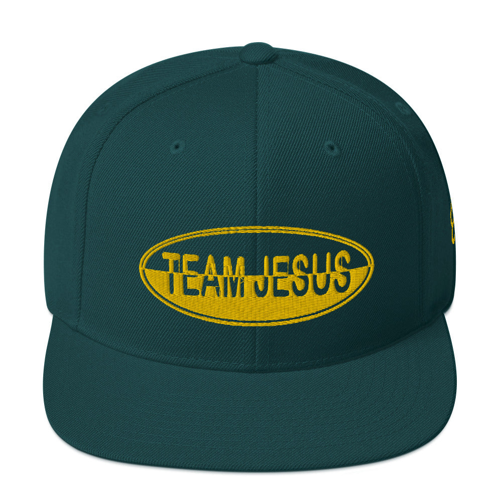 One Flesh Team Jesus Snapback Hat Yellow