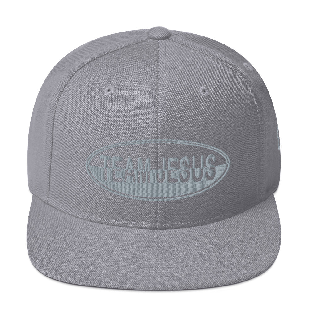 One Flesh Team Jesus Snapback Hat Gray