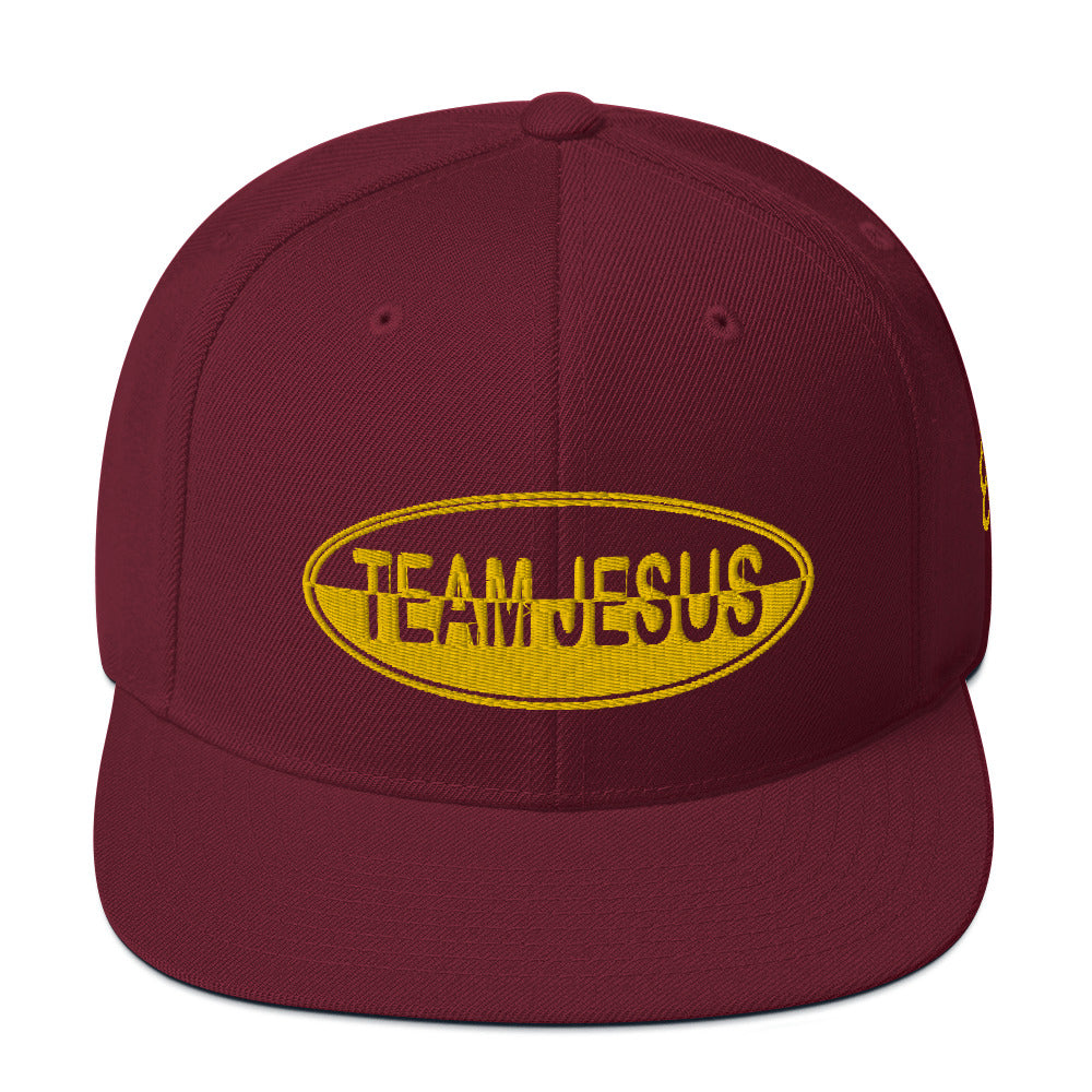 One Flesh Team Jesus Snapback Hat Yellow