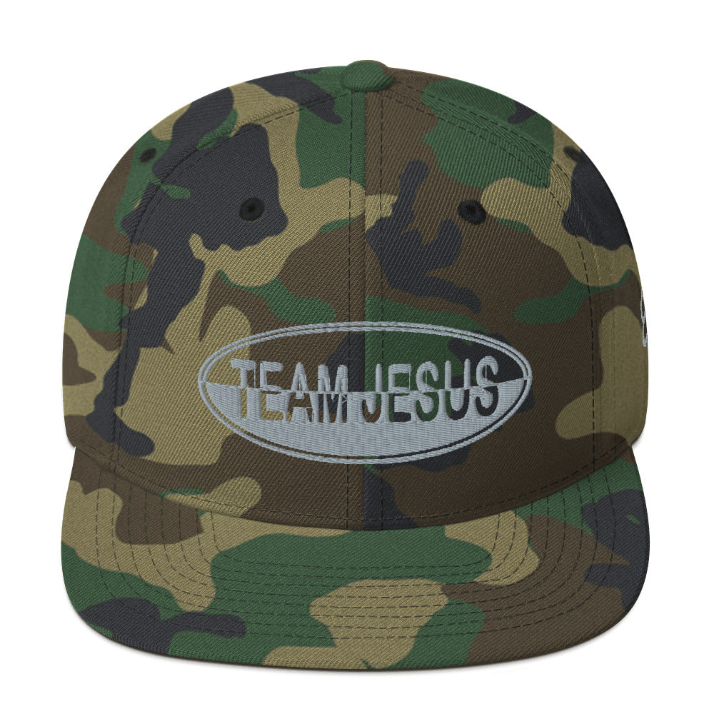 One Flesh Team Jesus Snapback Hat Gray