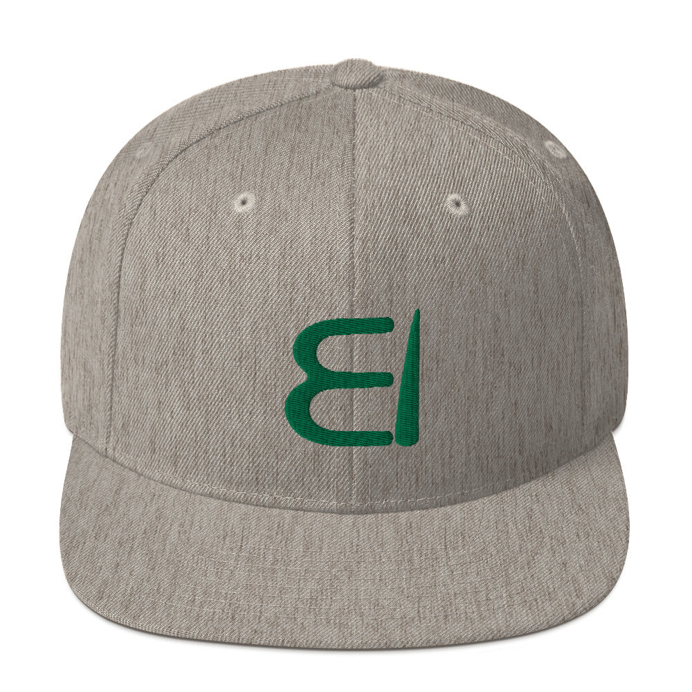 One Flesh Snapback Hat Green