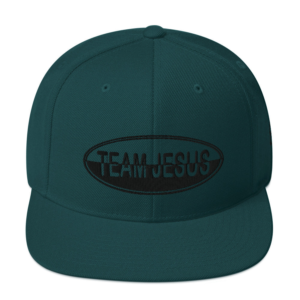 One Flesh Team Jesus Snapback Hat Black