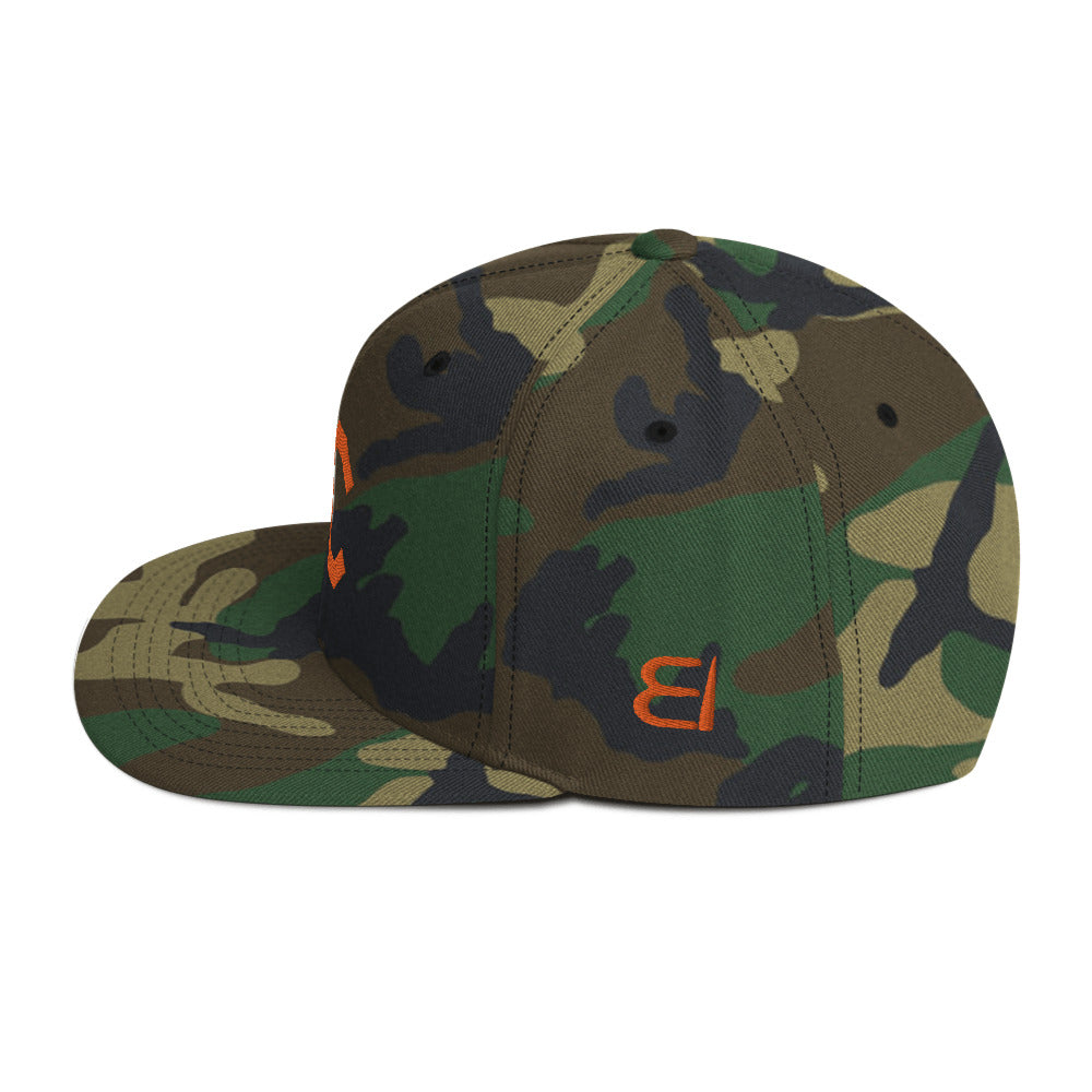 One Flesh JC Snapback Hat Orange