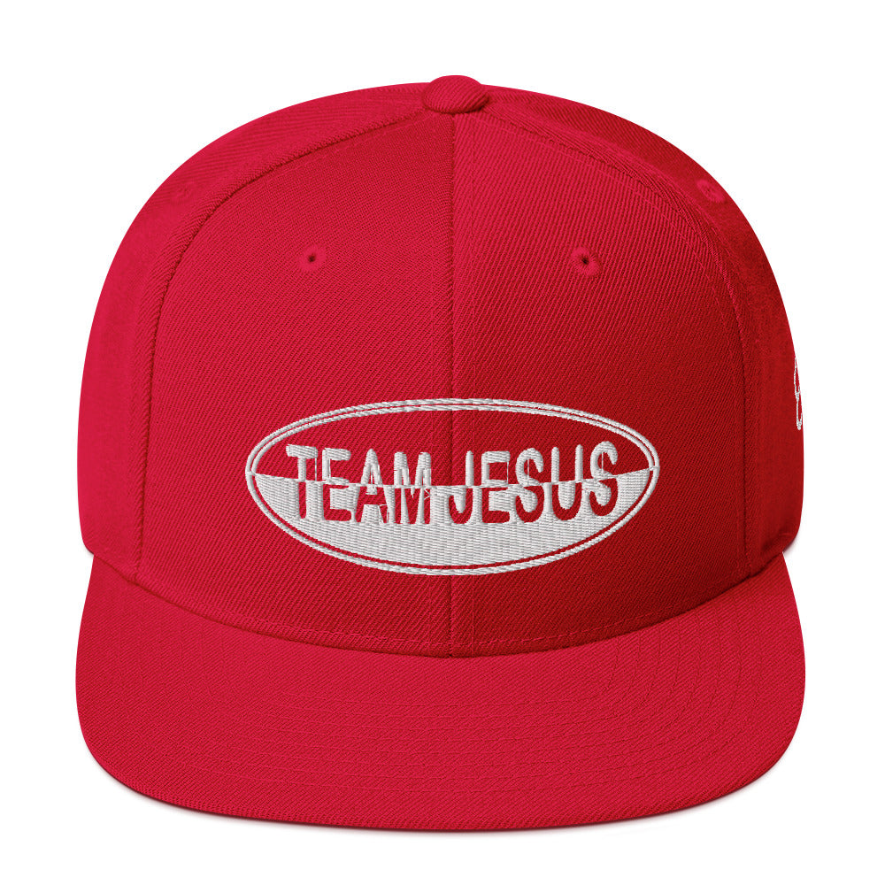 One Flesh Team Jesus Snapback Hat White