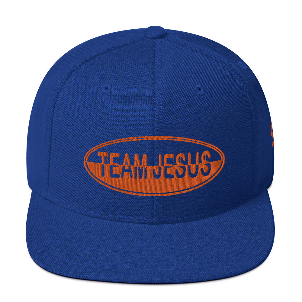 One Flesh Team Jesus Snapback Hat Orange