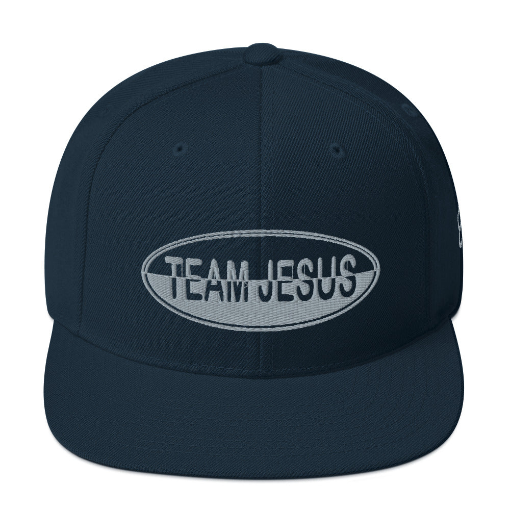 One Flesh Team Jesus Snapback Hat Gray