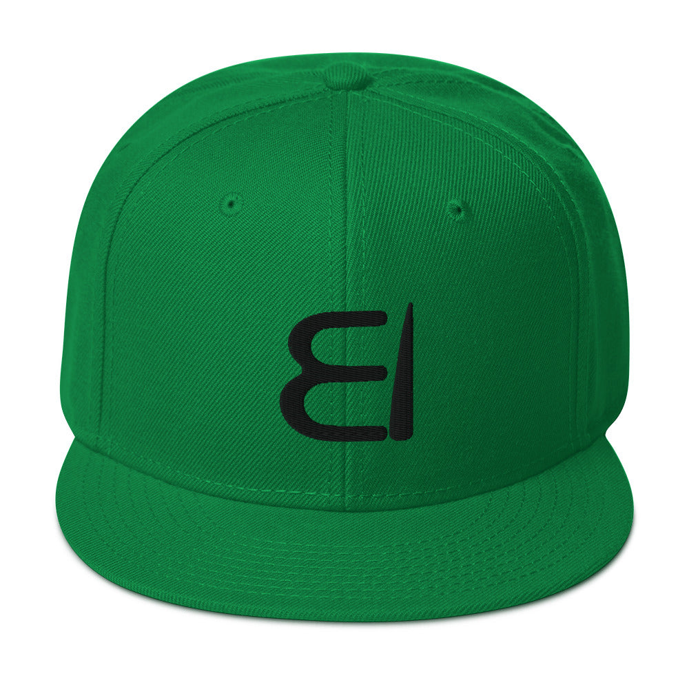 One Flesh Snapback Hat Green and Black